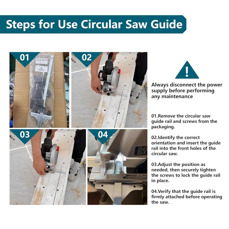 COCOYA 381-091-00 Circular Saw Guide Replacement for DW DC390K, DW936, DC300, DC310, DCS391B, DCS393, DC390B &Trim Saw Fence Accessory &Compatible with 20+ Models - Image 3